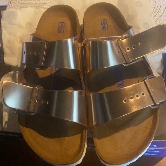 Birkenstock Shoes - Arizona metallic copper Birkenstocks ES